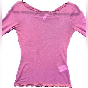 Pink sheer urban outfitters top